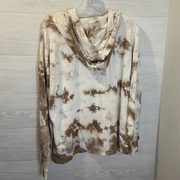 FOUND Tie Dye Print Hoodie Long Sleeve Drawstring Pullover Tops Loose Casual - Picture 5 of 6